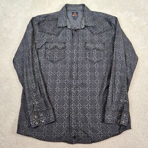 Moonshine by Brad Paisley Mens Long Sleeve Modern Western Button Up Shirt Size L